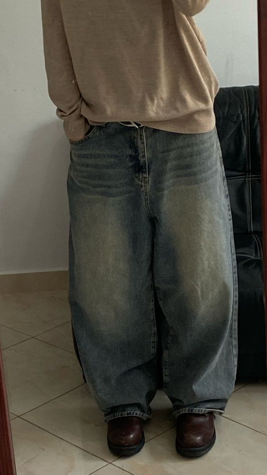 blue super baggy jeans V1