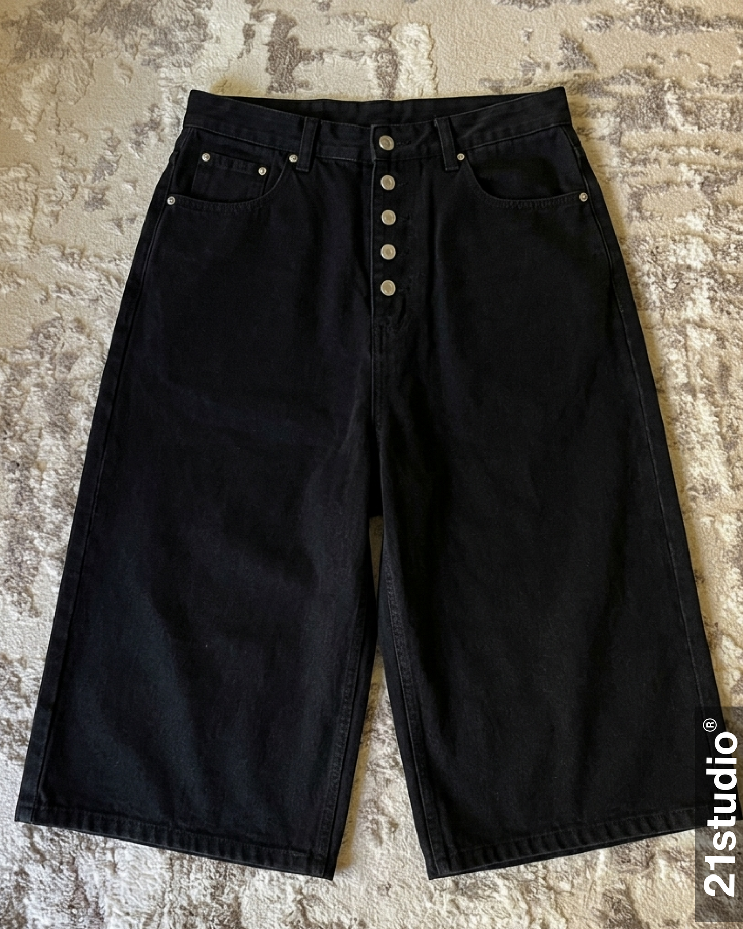 black utility jorts