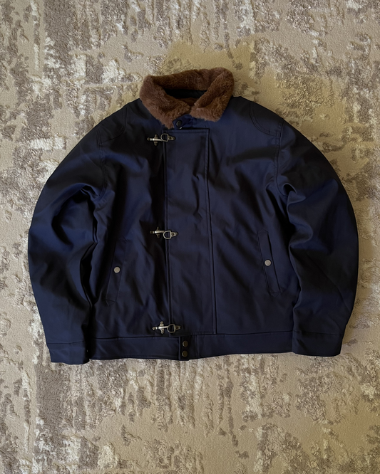 V2 midnight blue toggle jacket