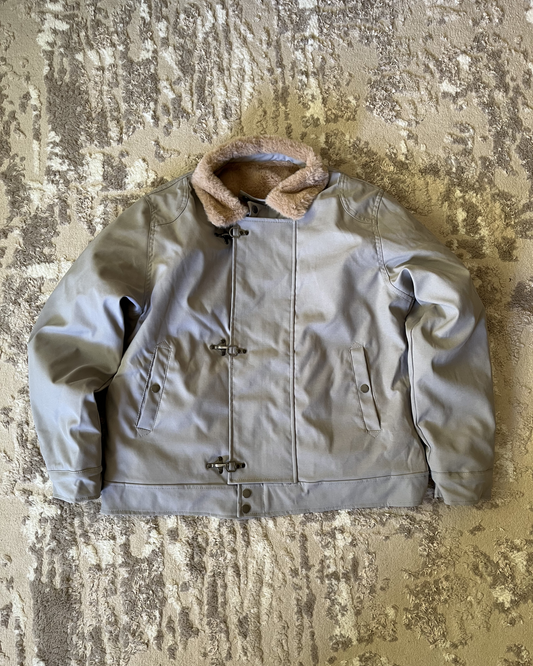 V2 beige toggle jacket