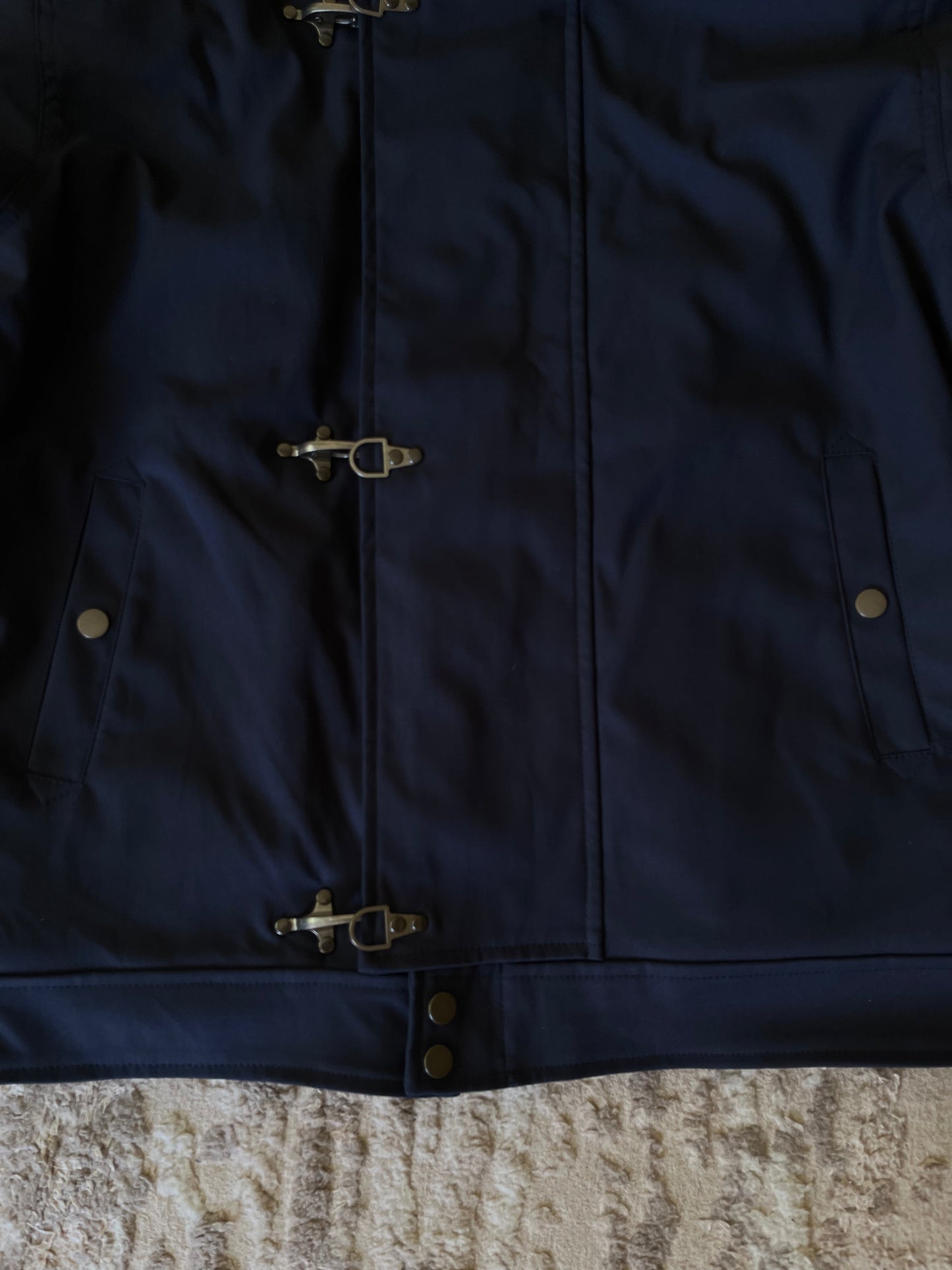 V2 midnight blue toggle jacket