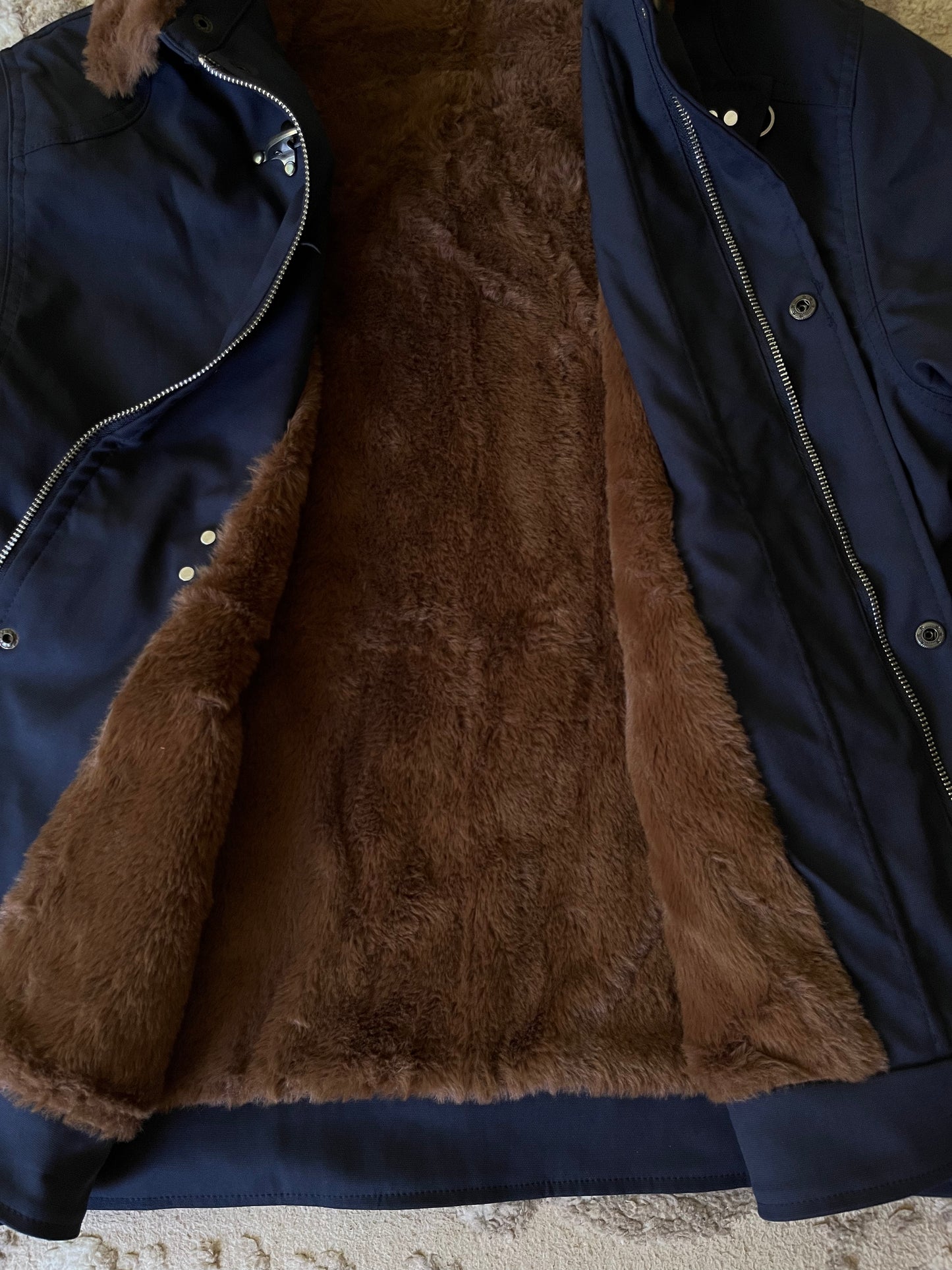 V2 midnight blue toggle jacket