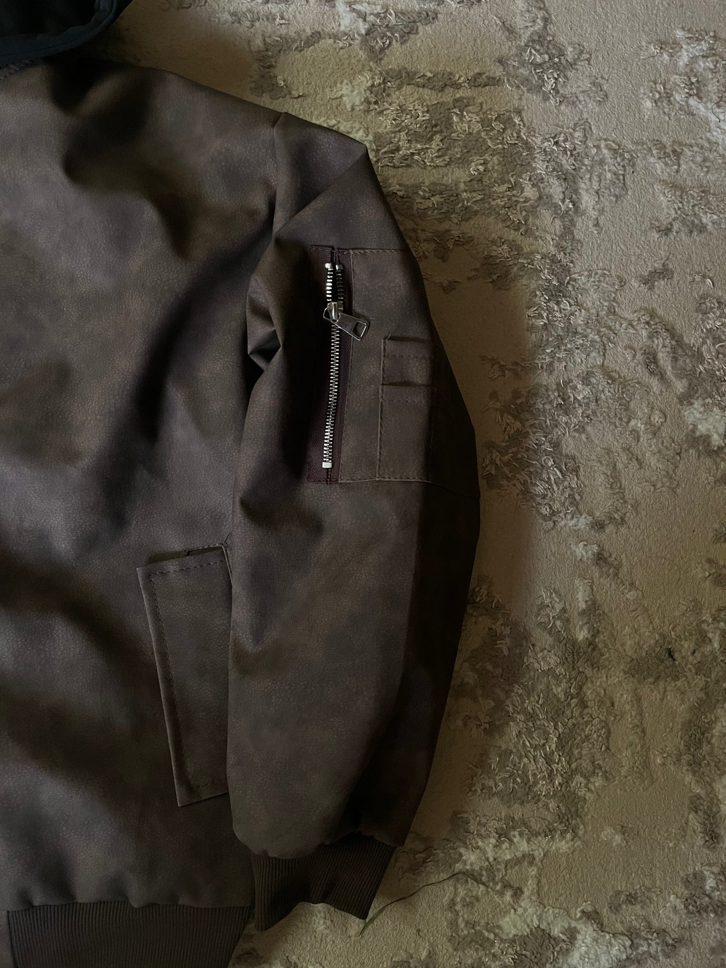 V2 espresso brown hooded jacket