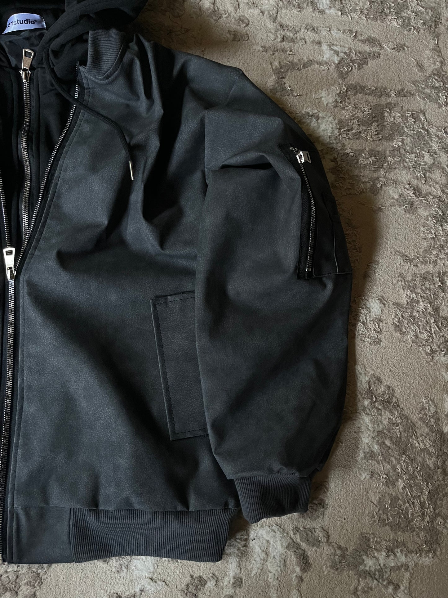 V2 grey hooded jacket