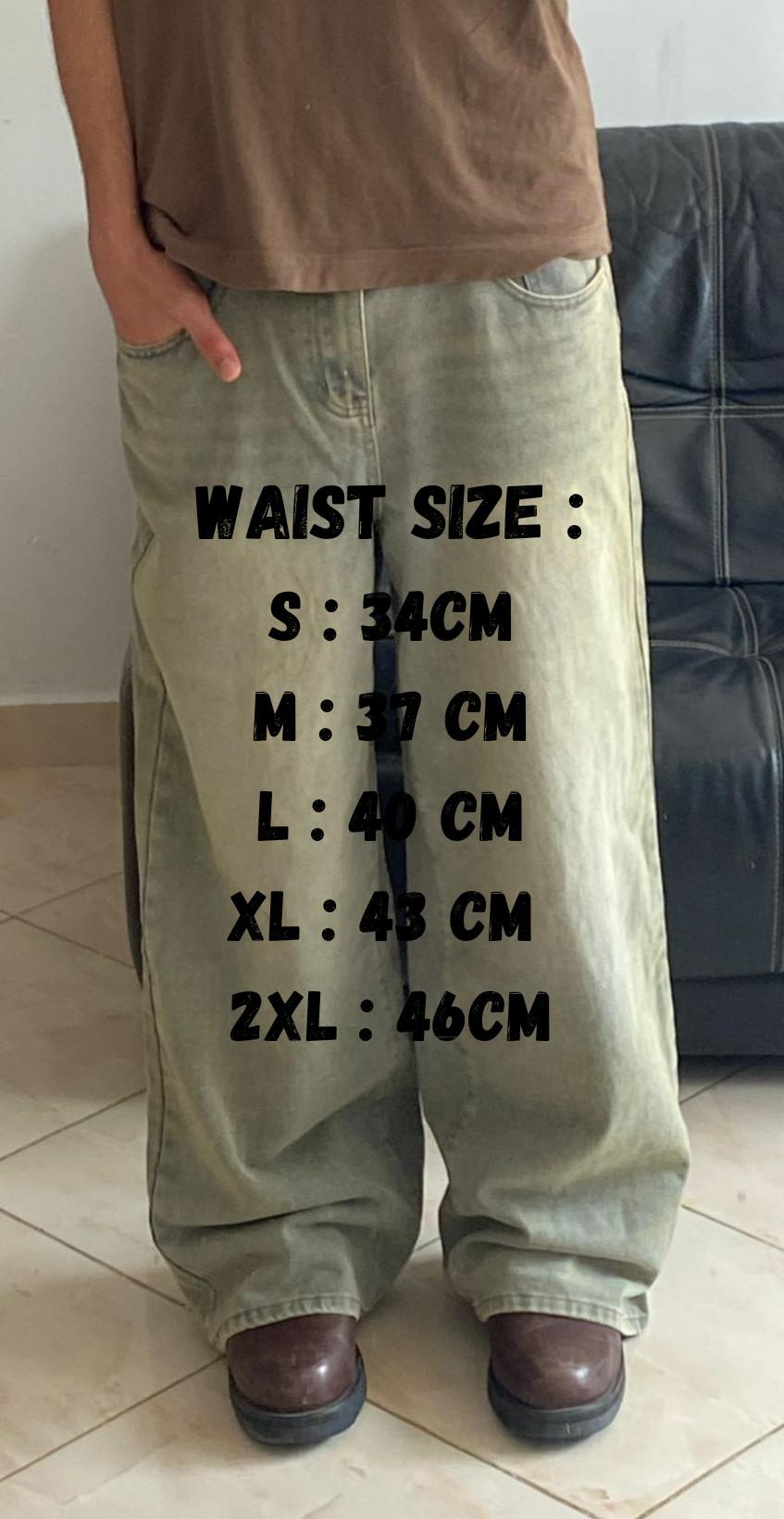 green baggy jeans V1