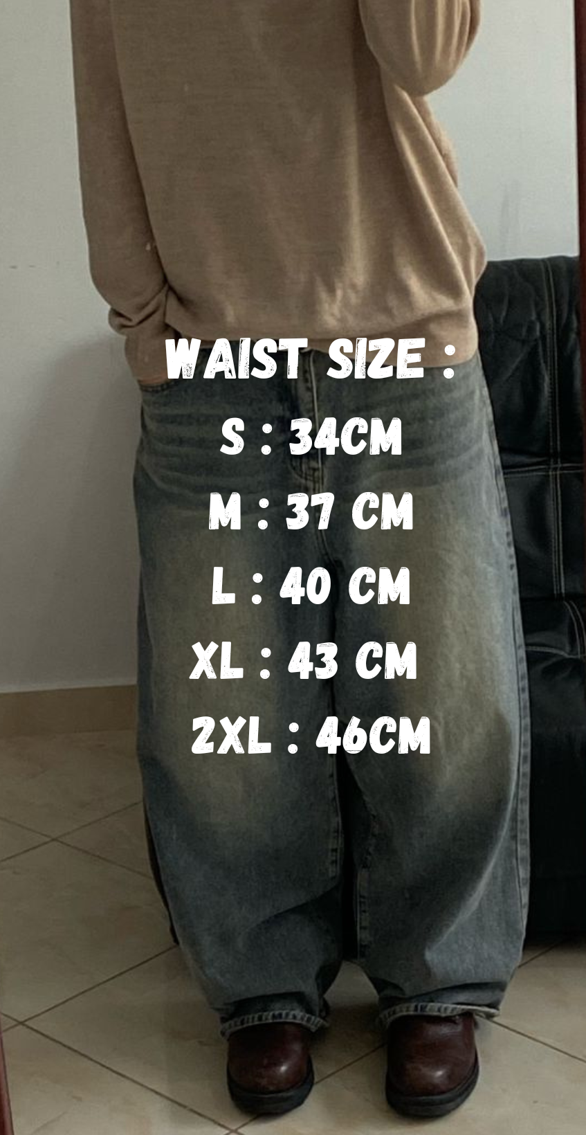 blue super baggy jeans V1