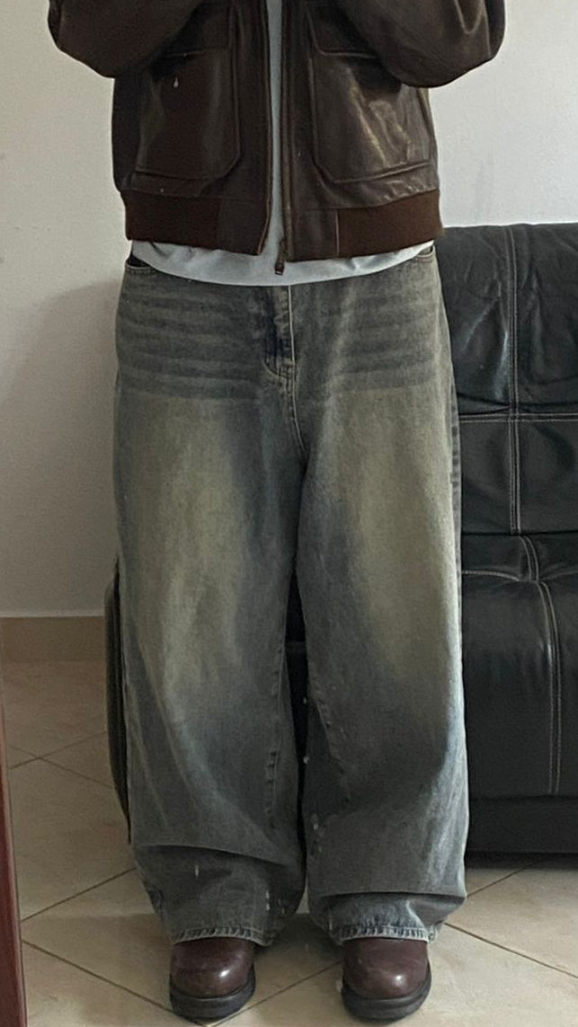 blue super baggy jeans V1