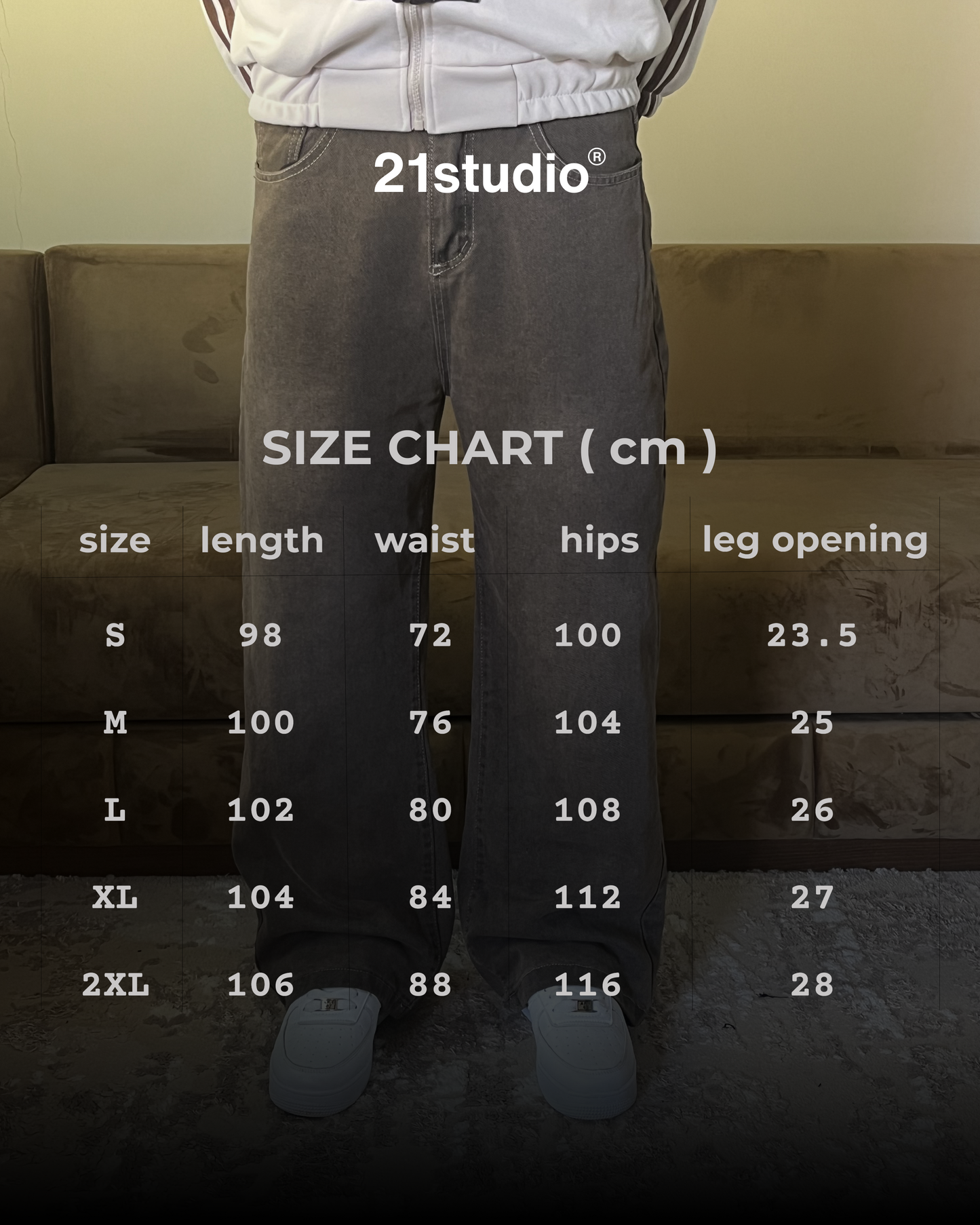 V1 brown baggy jeans